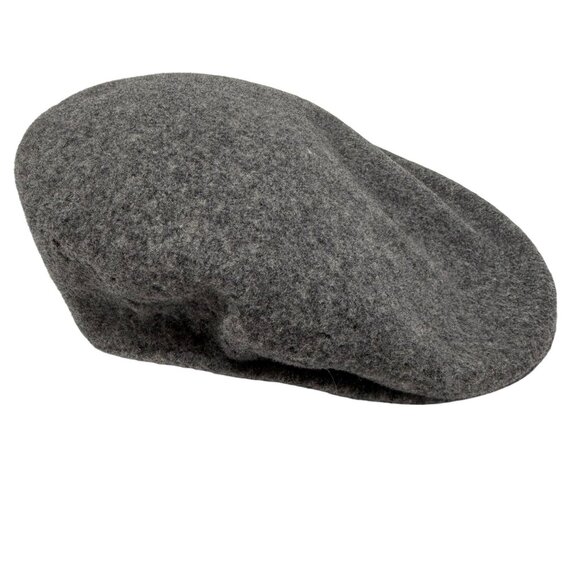 Kangol 504 Driving Newsboy Cap Made In England Grey Wool Flat Hat Cabbie Preppy - Picture 1 of 8
